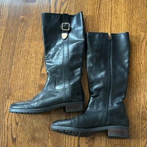 Coach Black Leather Winter Boots